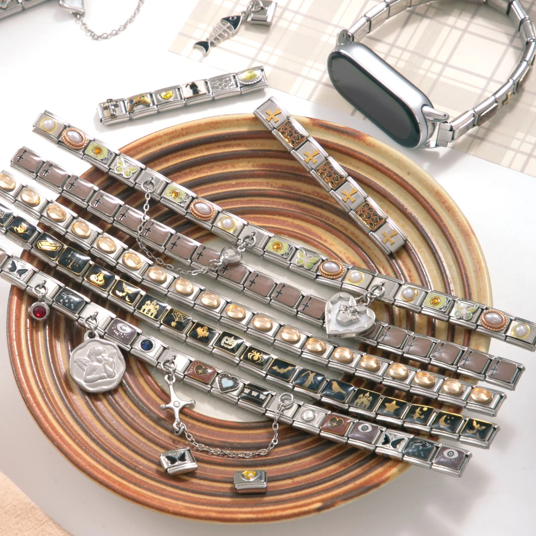 钛钢手链 【棕色成品条！】diy手链表带自主DIY不易掉色精致饰品双11