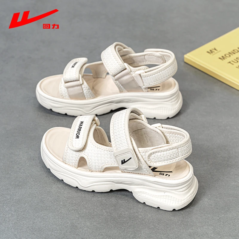 回力厚底运动凉鞋女款2025新款夏季配裙子女士软底外穿魔术贴凉鞋