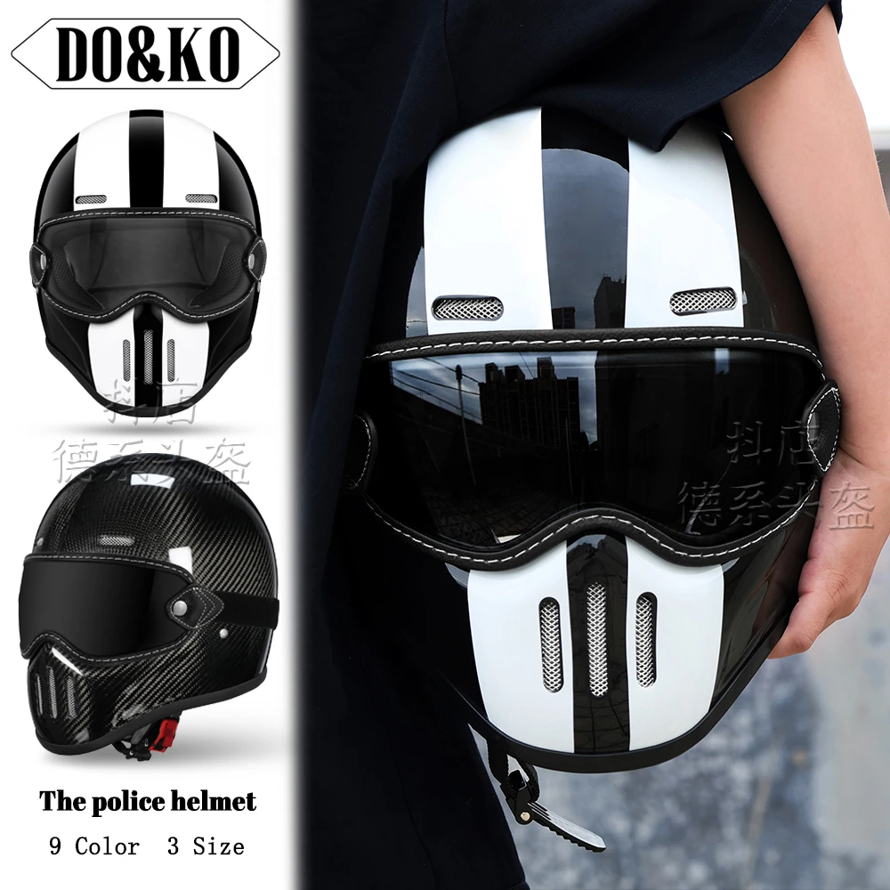 猪鼻玻璃钢小盔体复古哈雷摩托车头盔巡航机车全盔四季男女骑行3C