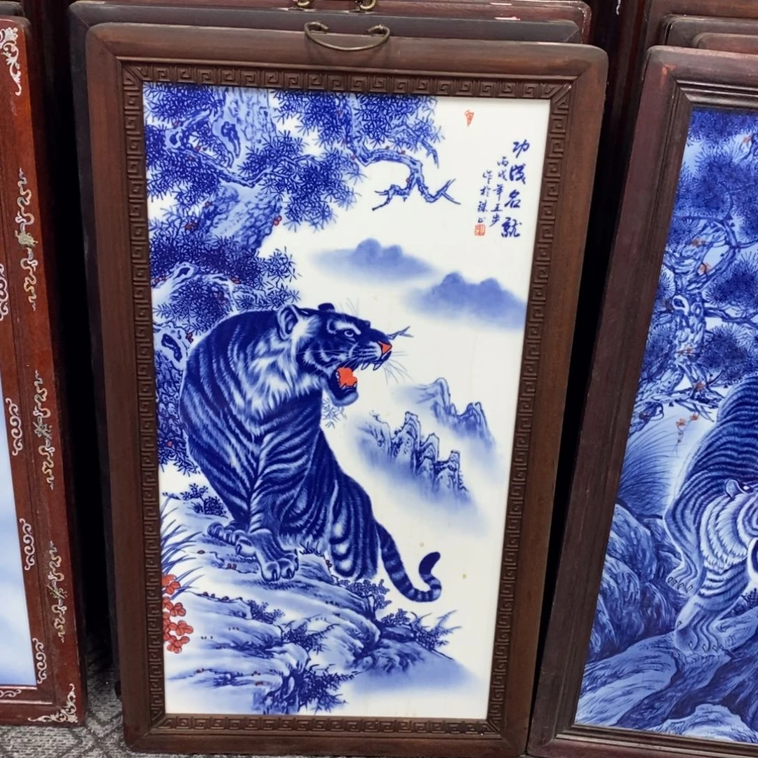 瓷90*52*1景德镇瓷板画柴窑烧制