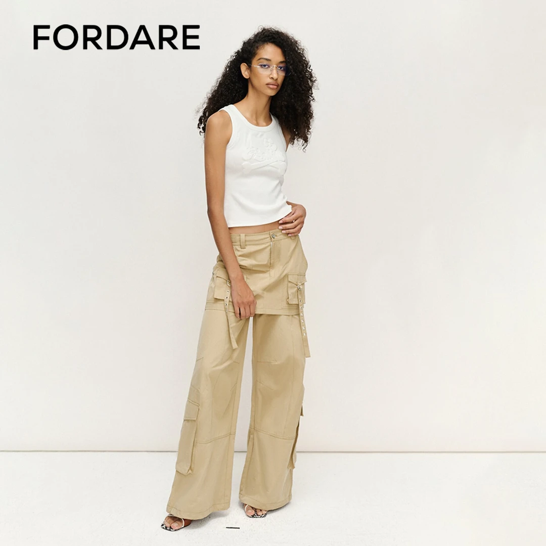 【FORDARE】福蝶新品25春夏工装降落伞裙裤