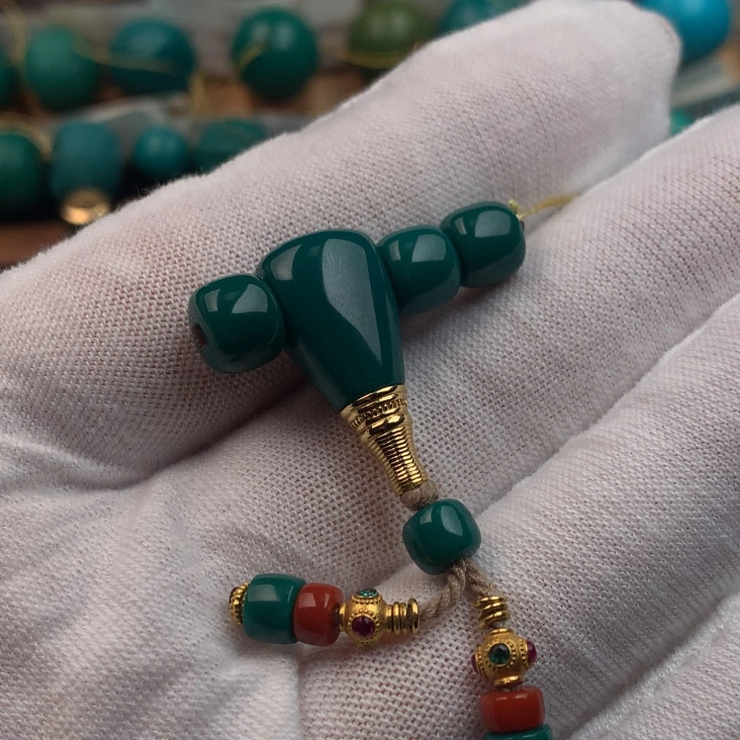 绿松石18K金镶嵌发饰