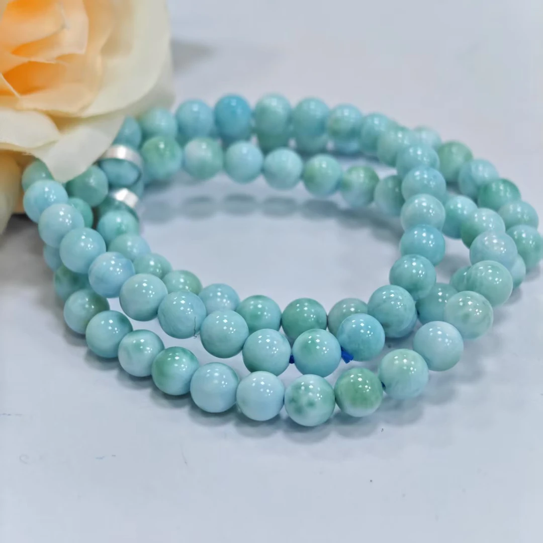 【书记甄选】天然海纹石单圈手链 多样性发一件 约6mm  XL2705