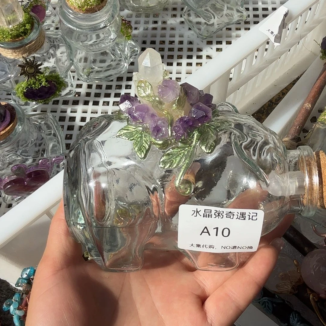水晶手链22K金镶嵌白水
