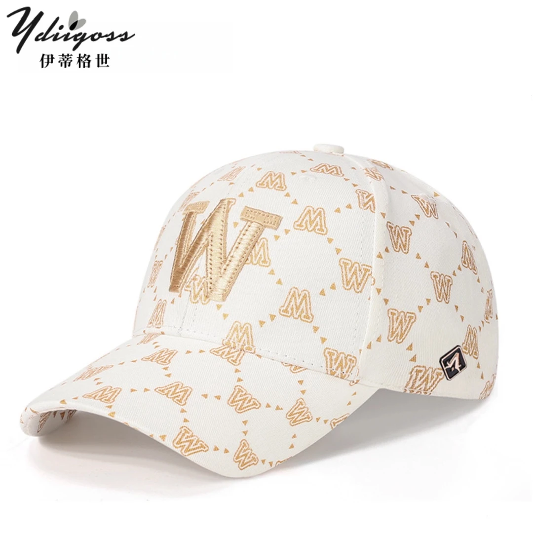 YDIIGOSS棒球帽立体刺绣满印字母凉感透气高端通勤遮阳防晒鸭舌帽
