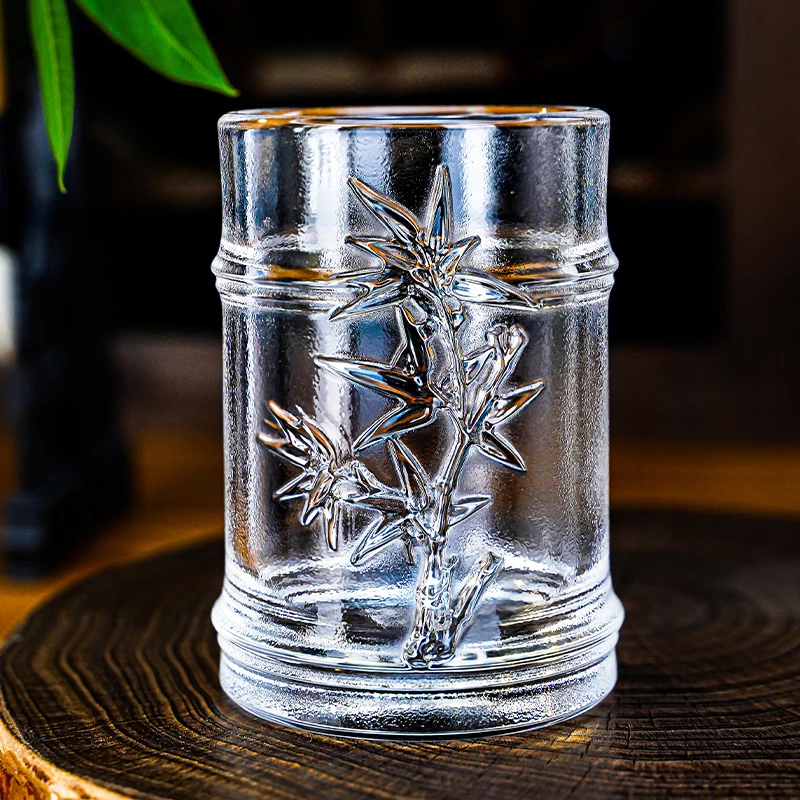 安享生活原矿水晶杯限定竹节杯泡茶水杯子高端茶具家用茶杯客杯