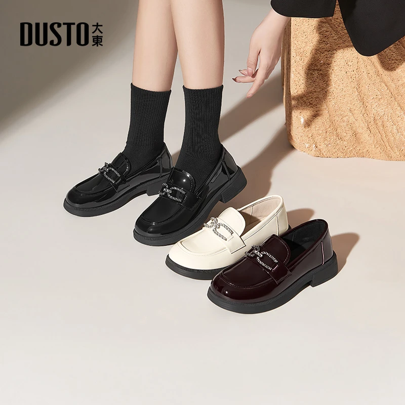 大东2025春季新款乐福鞋时尚百搭复古小皮鞋软底平底英伦单鞋0250