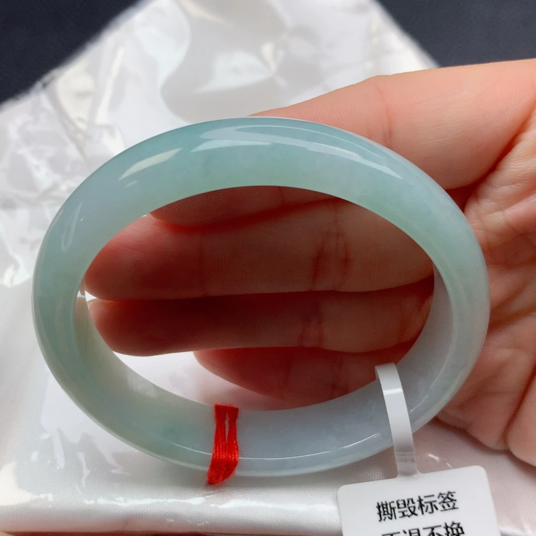 未镶嵌手镯翡翠55-56晴蓝