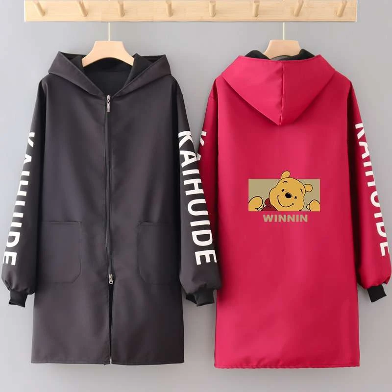 加绒正穿拉链上班干活耐磨防污秋冬女长袖围裙工作服外套罩衣