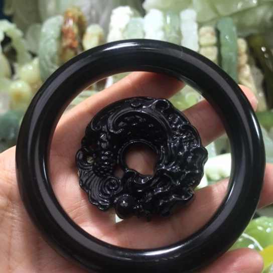 岫玉未镶嵌手镯60