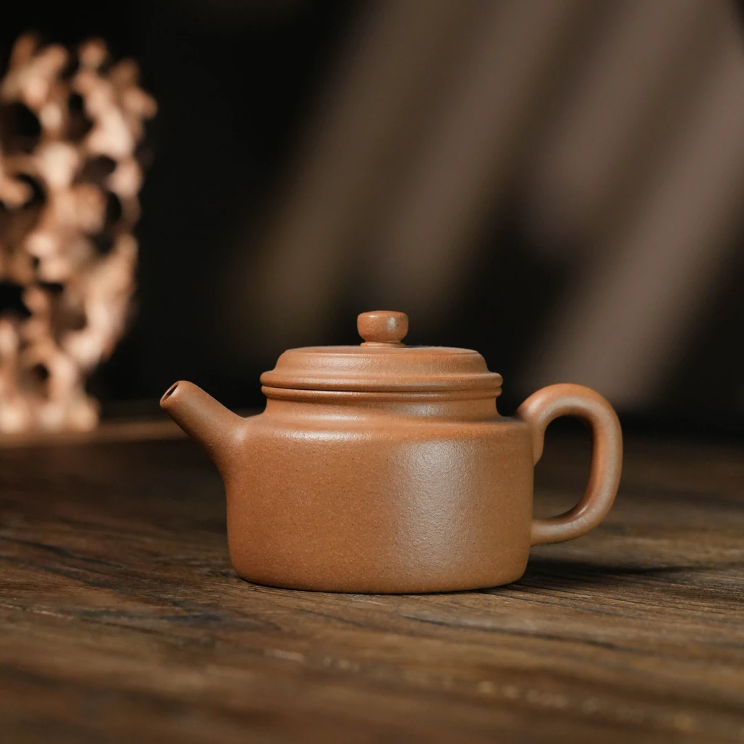 原矿冷金黄【德钟】260cc LJH 宜兴圆壶紫砂壶手制 C1-408