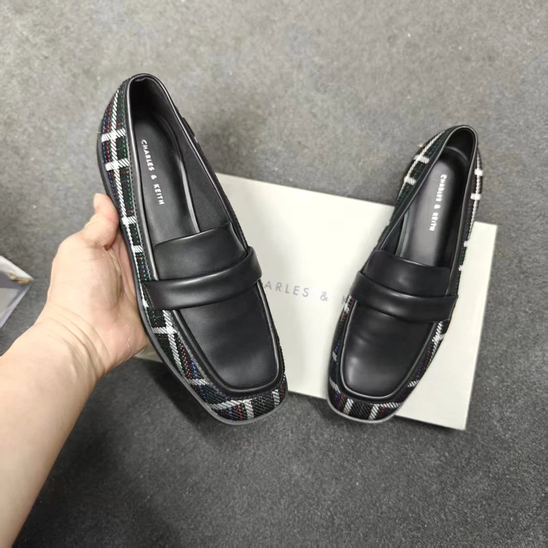 CHARLES&KEITH夏季女鞋时尚平底乐福鞋单鞋女GP-015