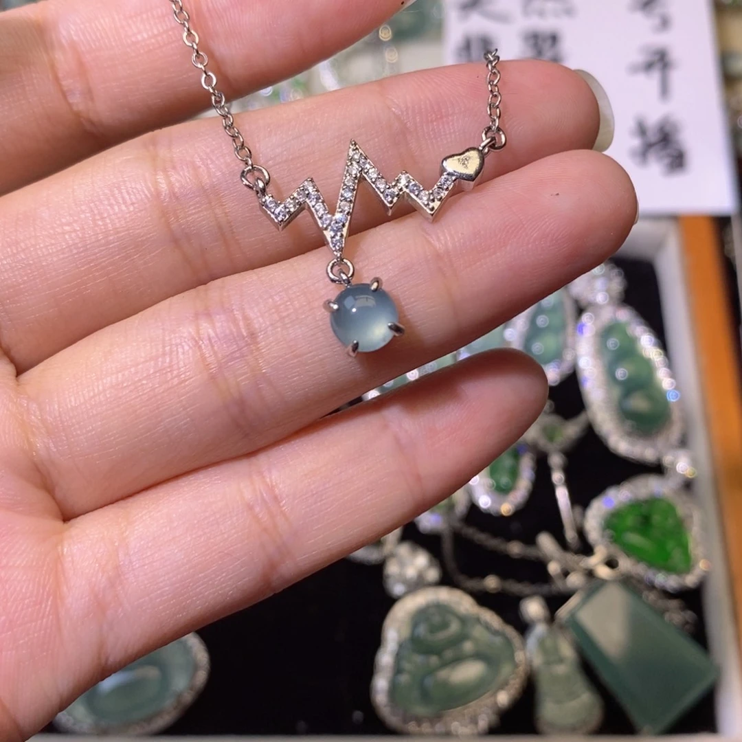 翡翠未镶嵌颈饰天然