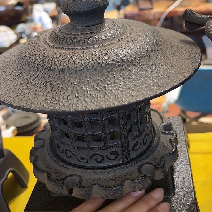 蜜安罐瓷香炉锡茶则