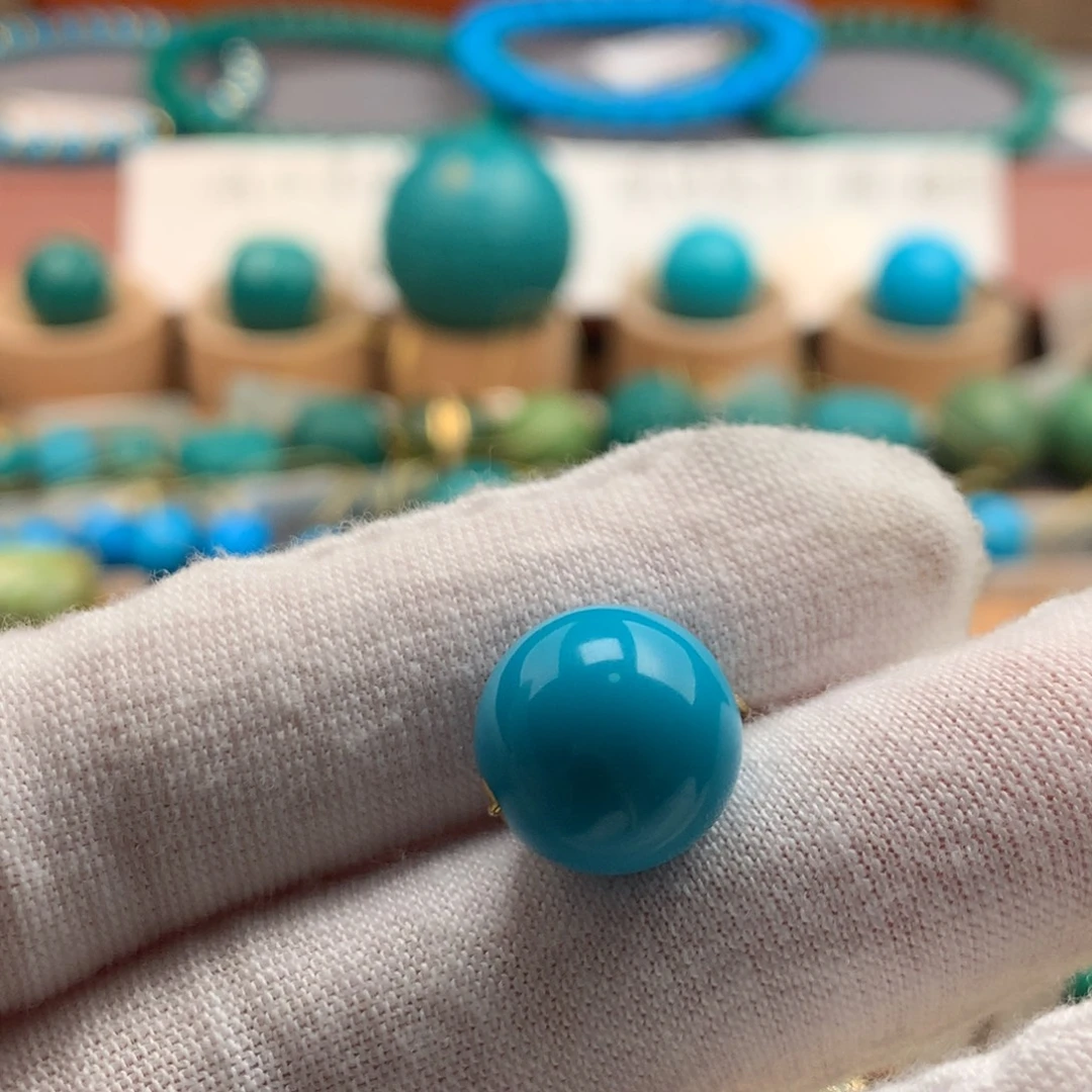 绿松石未镶嵌绿松石12.3mm