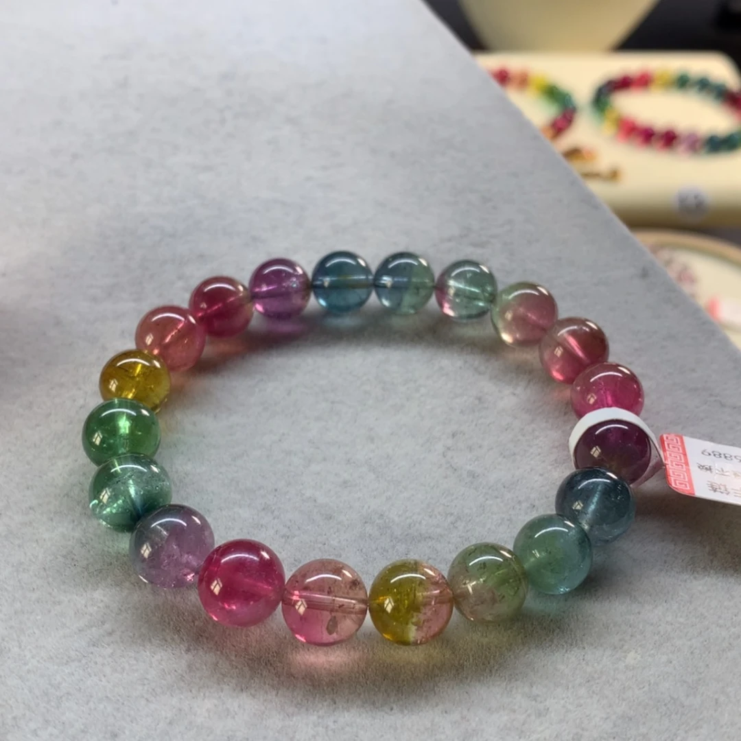 【闪购商品】未镶嵌手链碧玺西瓜单圈9.2