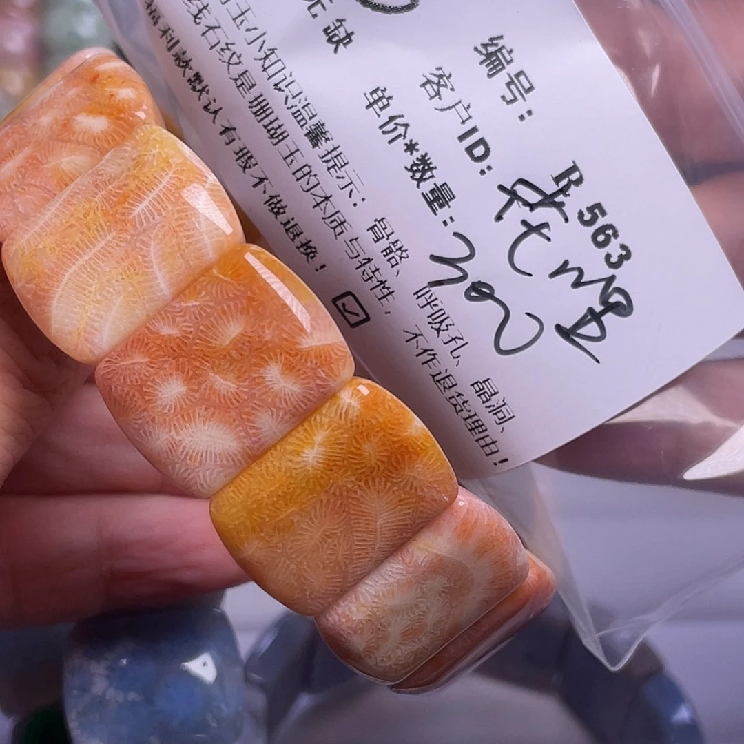 花***哩硅化玉未镶嵌手镯