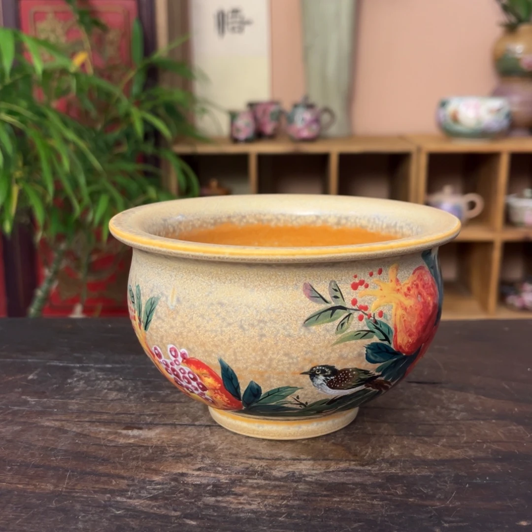 柴烧手工手绘陶瓷