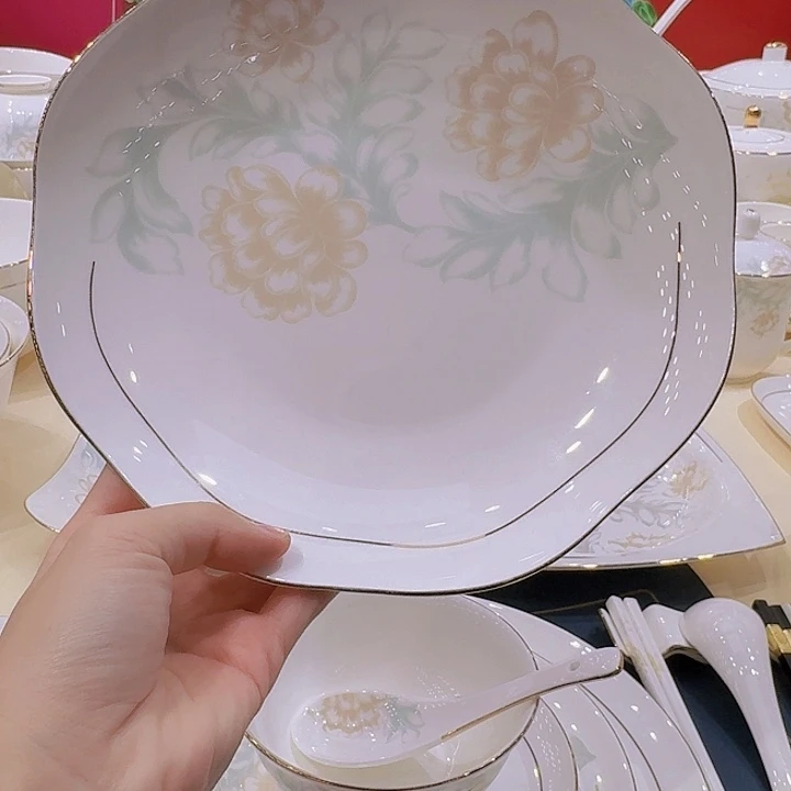 45%以上骨粉骨瓷景德镇描金清雅单买