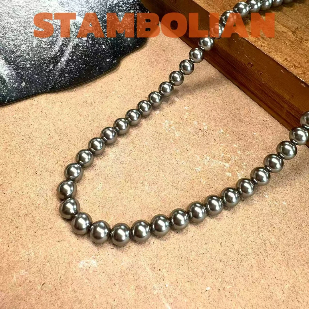 项链 正品STAMBOLIAN 西地黑美人强光珠妈妈链AE673
