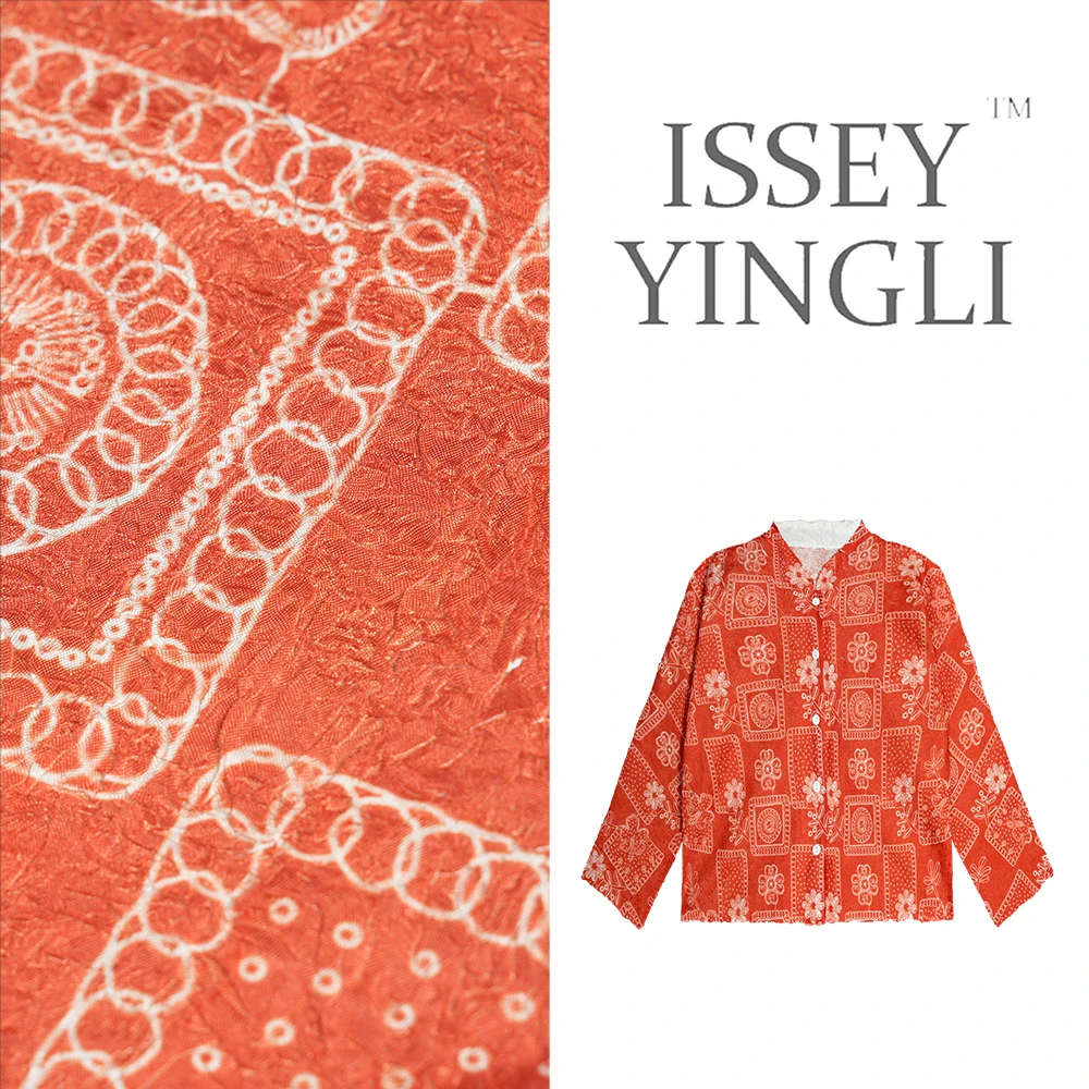 高端褶皱女士春秋新款树皮纹上衣时尚百搭女士气质显瘦衬衣2779