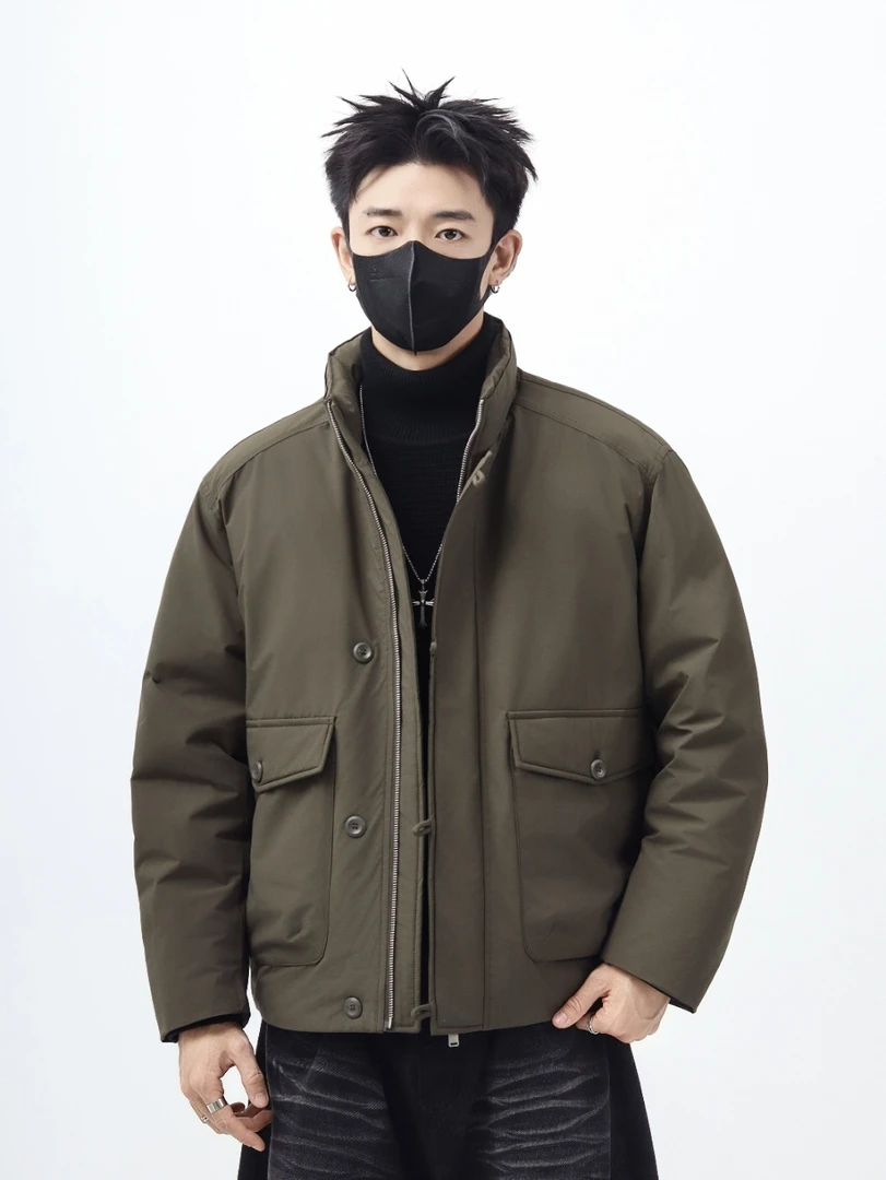 冬季加厚男士立领羽绒服新款时尚休闲休闲潮流保暖户外青年外套