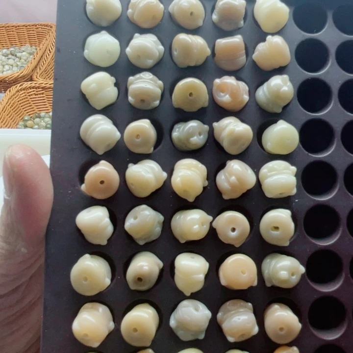 吊坠白玉菩提精品12糖果猫50颗