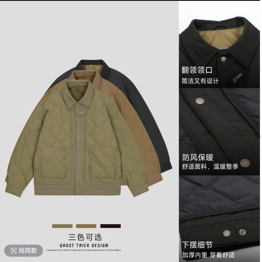 【VK.90白鸭绒外套】高端设计师假两件结构宽松廓形加厚外套Z-8810