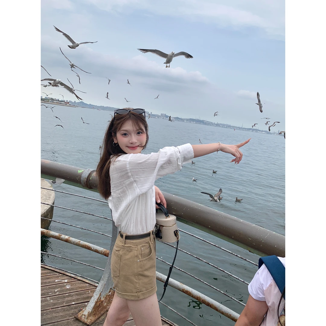 切糕自制【偷藏心事】小个子初秋纯欲慵懒流光风通勤百搭长袖衬衫