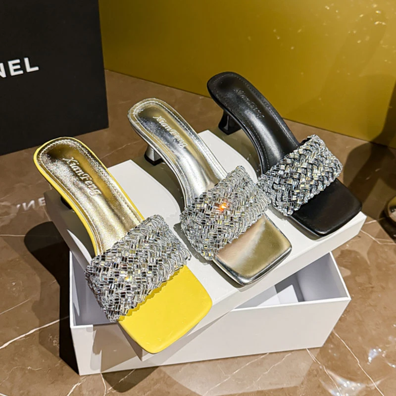 2025年夏季水钻绝美新款高级感百搭舒适小众设计款爆款凉鞋 - 5CM