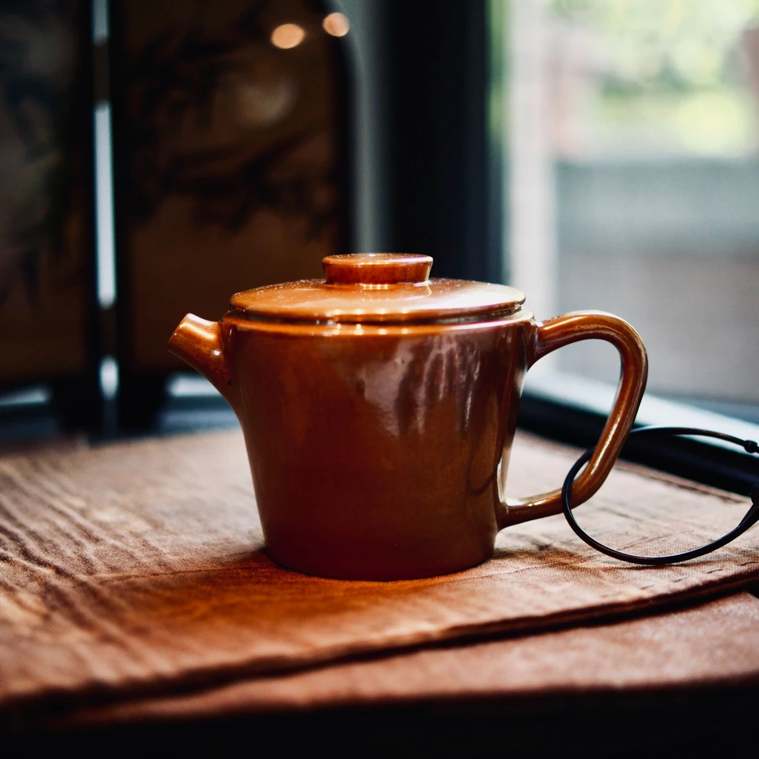 【金彩烧】云南建水紫陶手工茶壶柴烧日式风高端手工壶紫陶壶柴烧壶