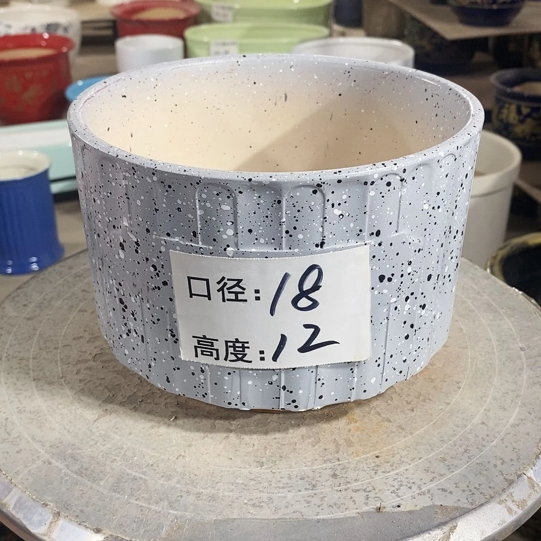 【闪购商品】陶瓷微瑕花盆-026-1个灰色