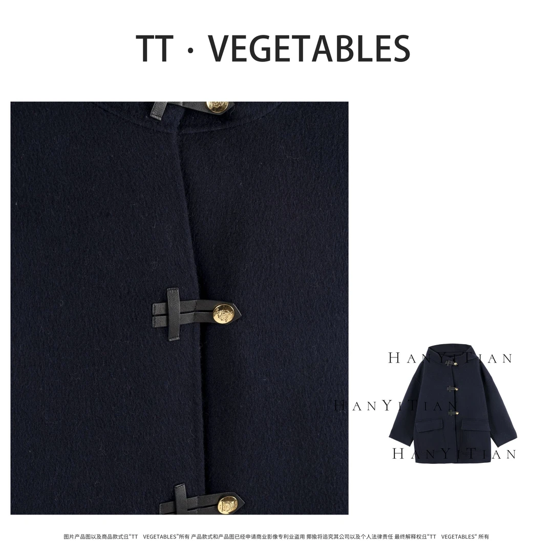 沐柒  连帽大衣宽松轻奢超暖百搭923838