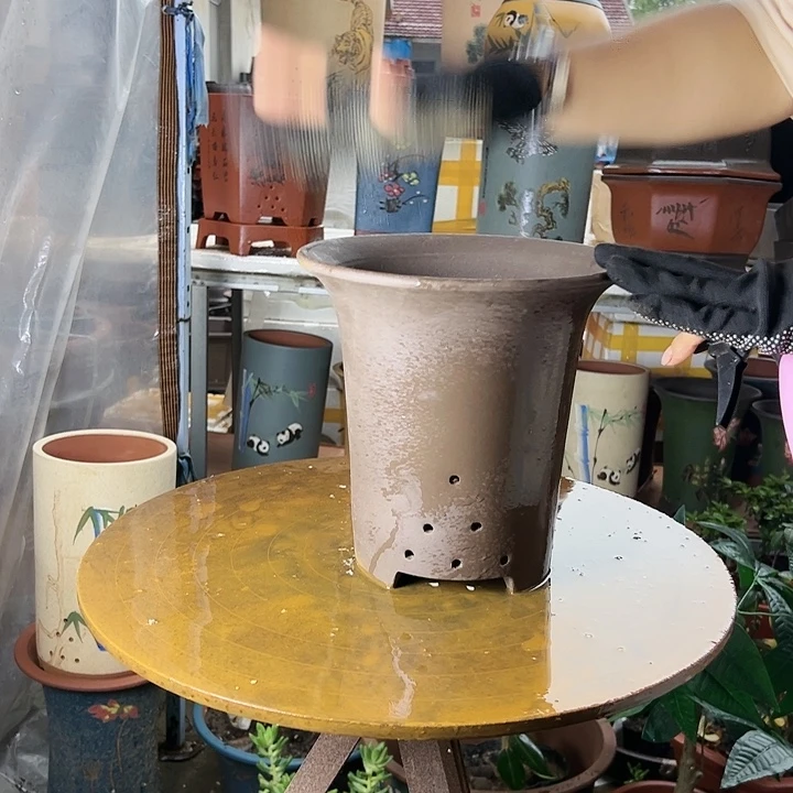 宜兴紫砂花盆花盆促销紫泥21