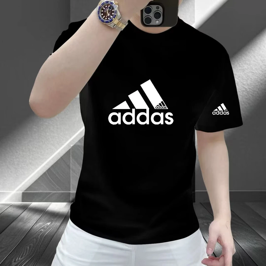 丝光棉短袖t恤男士夏季新款潮牌时尚圆领休闲舒适百搭体恤打底衫