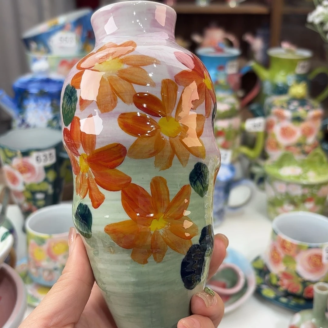 景德镇手绘高温釉下彩陶瓷茶具