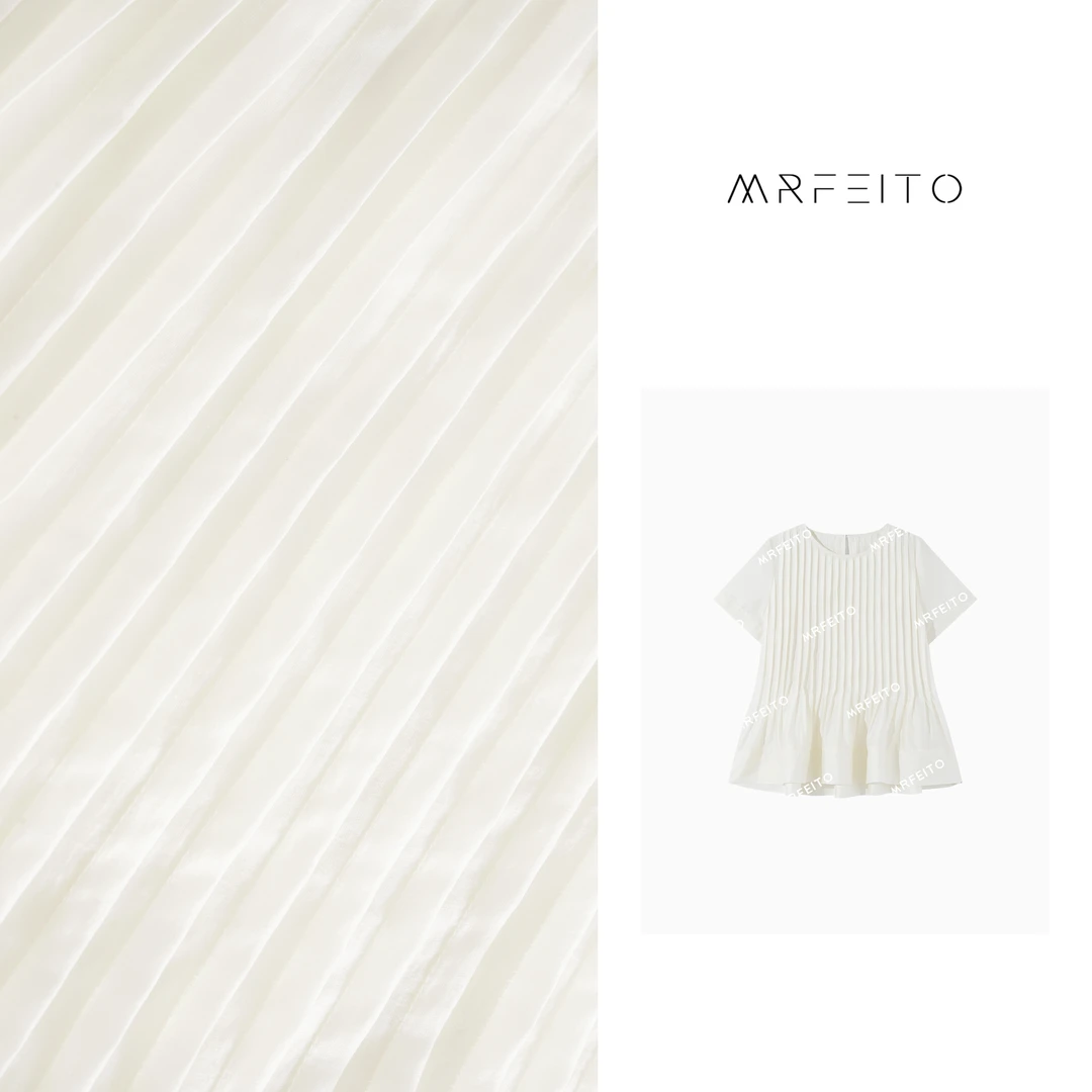 【冰玉甜茶】气质时尚压褶宽松短袖女士T恤 H16SY01X25603