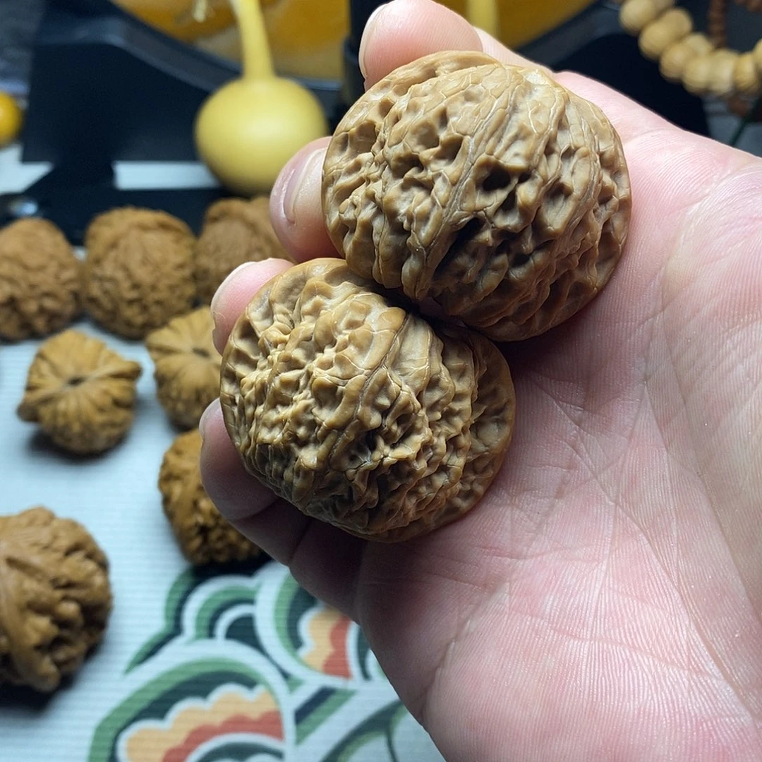 把件文玩核桃44尺磨盘， 微修