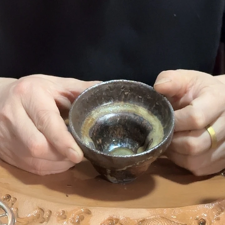 紫砂柴烧葫芦杯杯