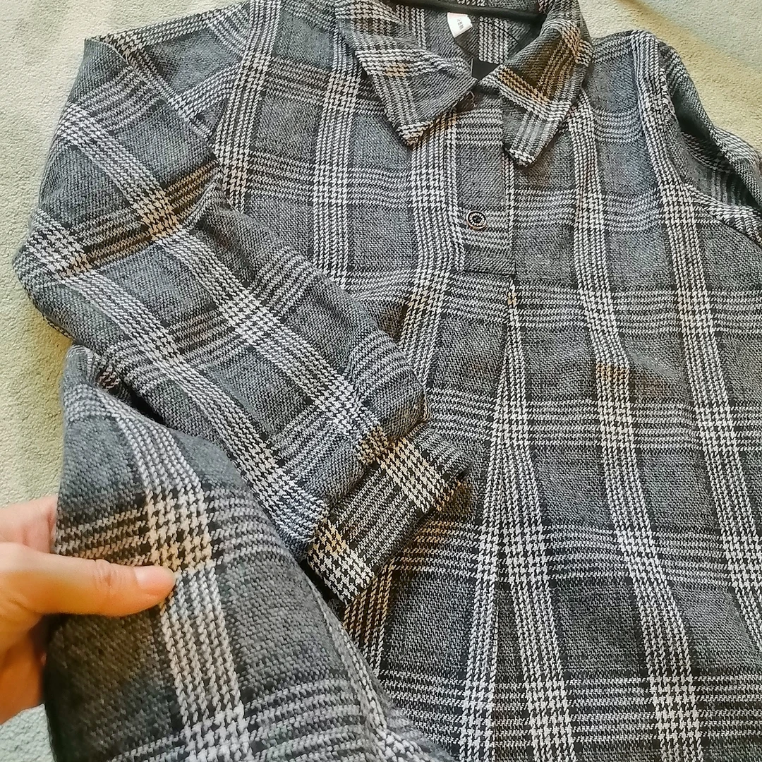 春天小羊毛格子衬衣S25220