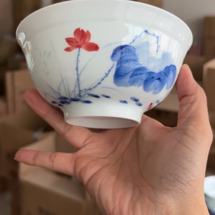 玉瓷景德镇陶瓷米饭碗两只好的