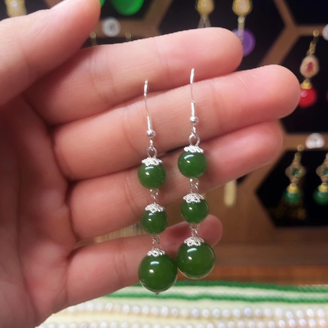 锆石纯铜925银耳饰