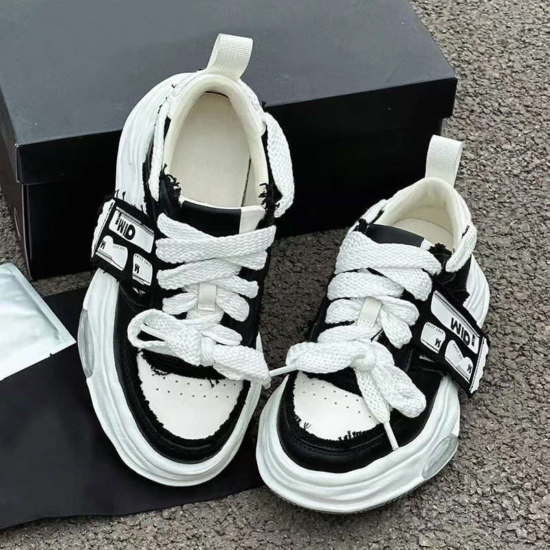 宋亚轩严浩翔同款厚底溶解男女鞋新款小众复古情侣运动休闲板鞋