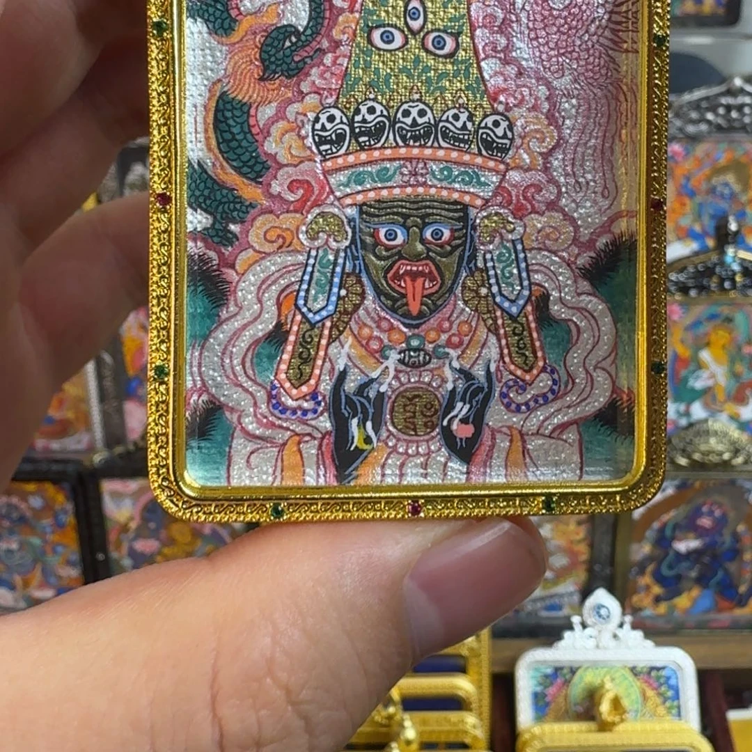 吊坠热贡龙凤呈祥扎基拉姆