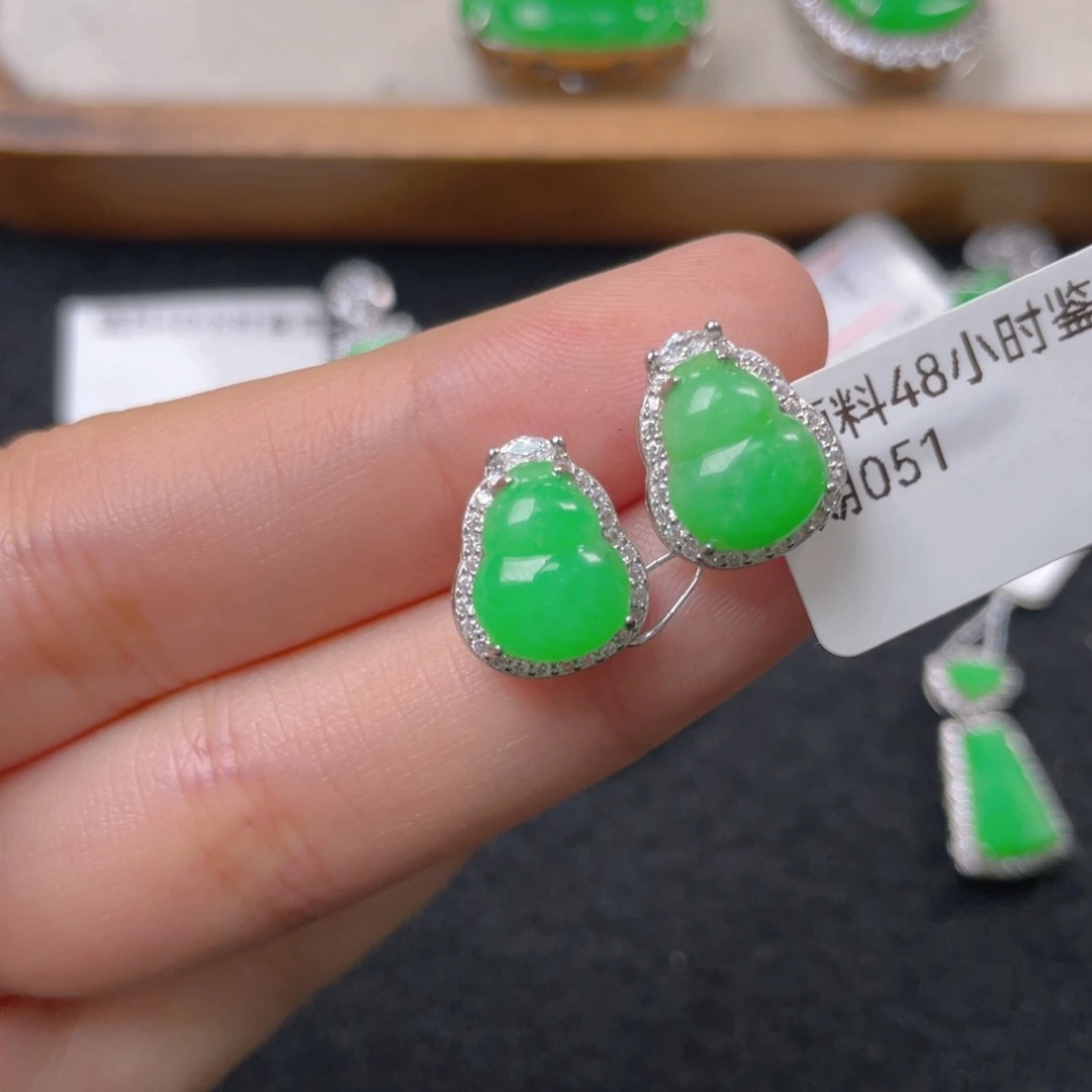 翡翠银S925镶嵌吊坠(不含链)k k k k m n