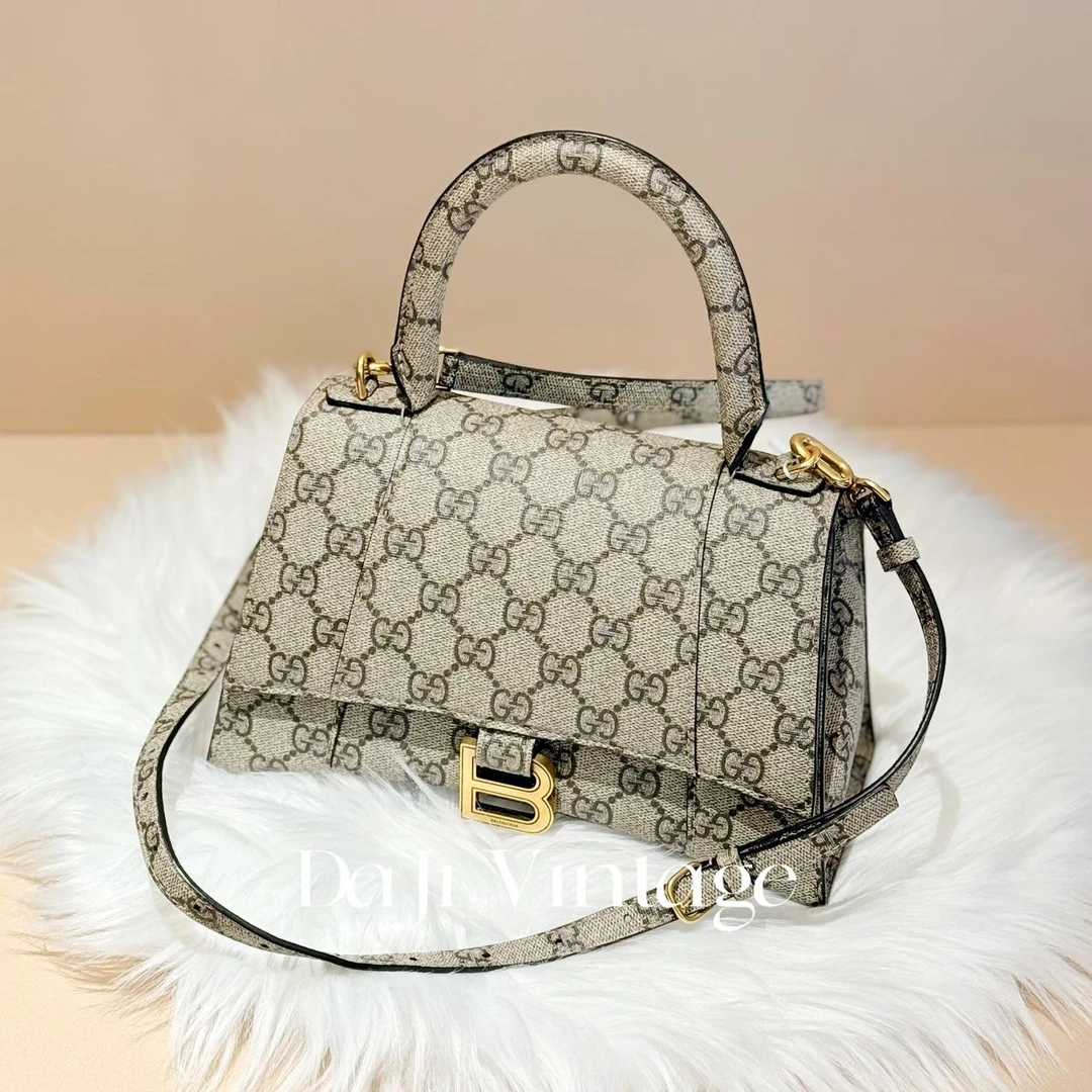 99新 GUCCI/古驰 24期/大吉中古/古驰小号老花联名款沙漏