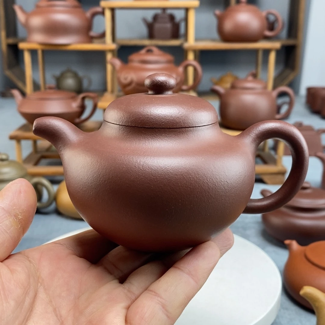 紫砂茶壶中槽青柿圆