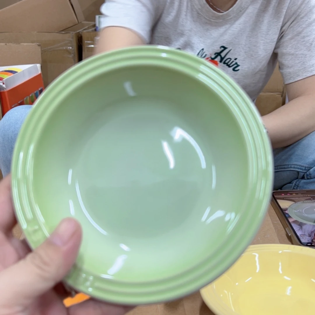 老姊妹家瓷器好漂亮芥末绿小草帽