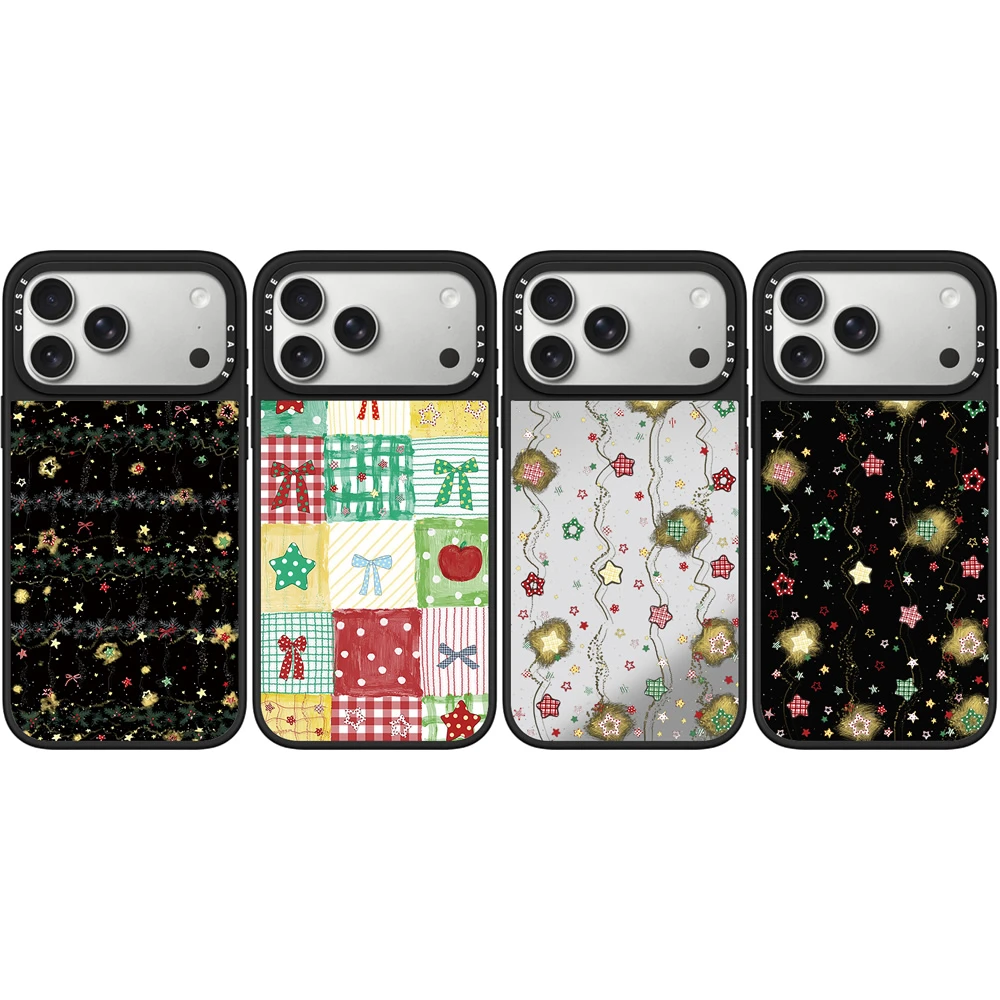 【镜面圣诞节日】C家防摔适用苹果17AIR手机壳16promax磁吸15卡通14