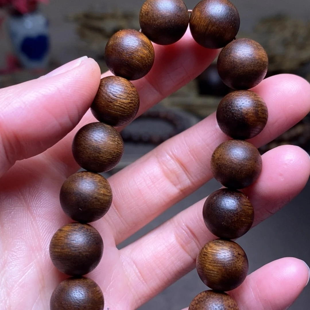 沉香手串越南芽庄黄棋玉化1.2